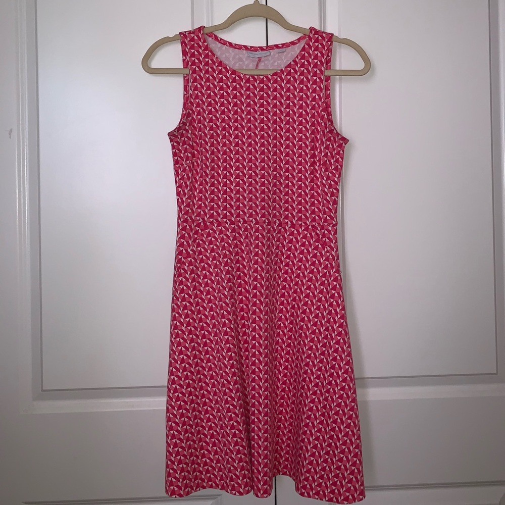 pink geometric dress
